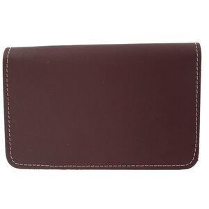 CTM Leather Top Stub Checkbook Cover Wallet